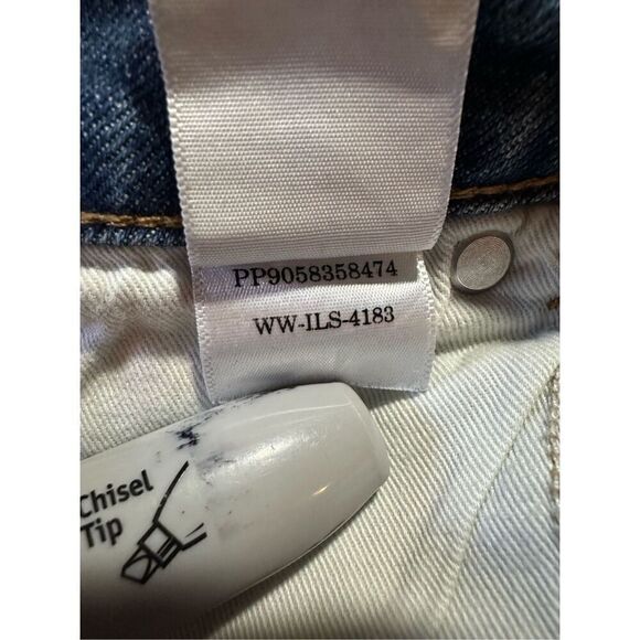 Everlane The Curvy Cheeky Straight Jean Classic Blue Raw Hem High rise sz 29 - Picture 12 of 12